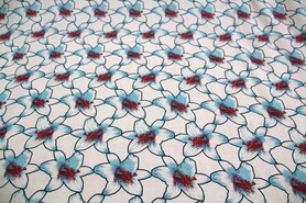 *REDUCED TO CLEAR* - Cream Hibiscus Printed Rayon