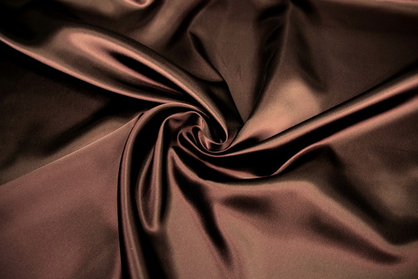 Chocolate Heavy Weight Acetate Stretch Satin New Image