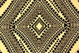 Samoan Tribal Inspired Digital Printed Buttermilk Yellow & Olive Pasifika Mini Matt