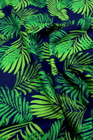 Greens on Navy Pasifika Palms Cotton