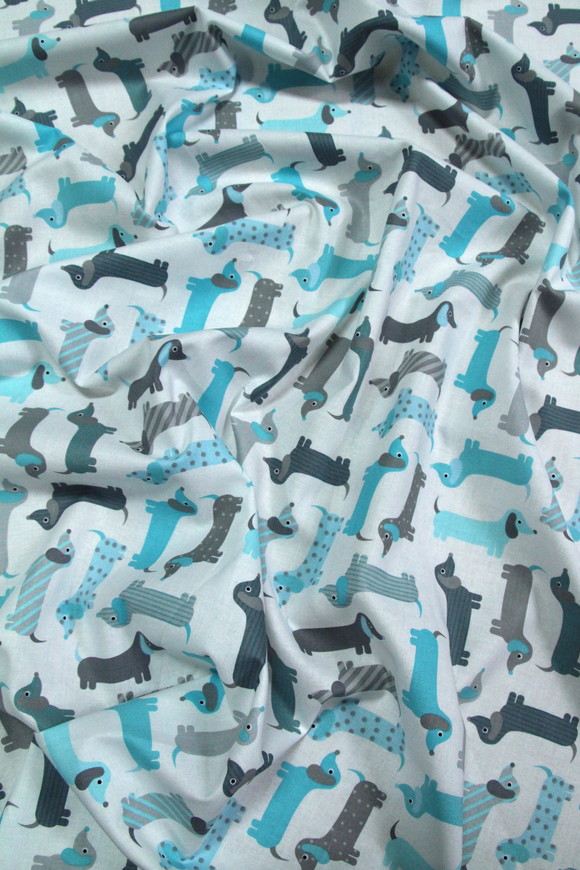 Sausage Dogs Printed Cotton