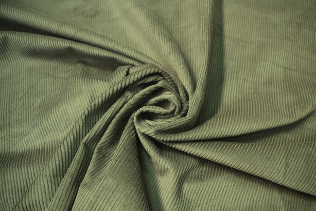 Olive 7 Wale Cotton Corduroy 