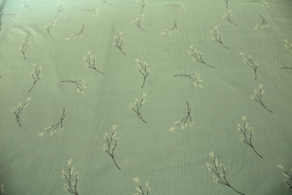 Pretty Sprigs on Soft Green Printed Cotton