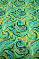 Green Swirl Sensations (Impressions Collection) Premium Printed Cotton