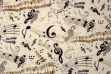 Musical Notes Symphony Printed Cotton