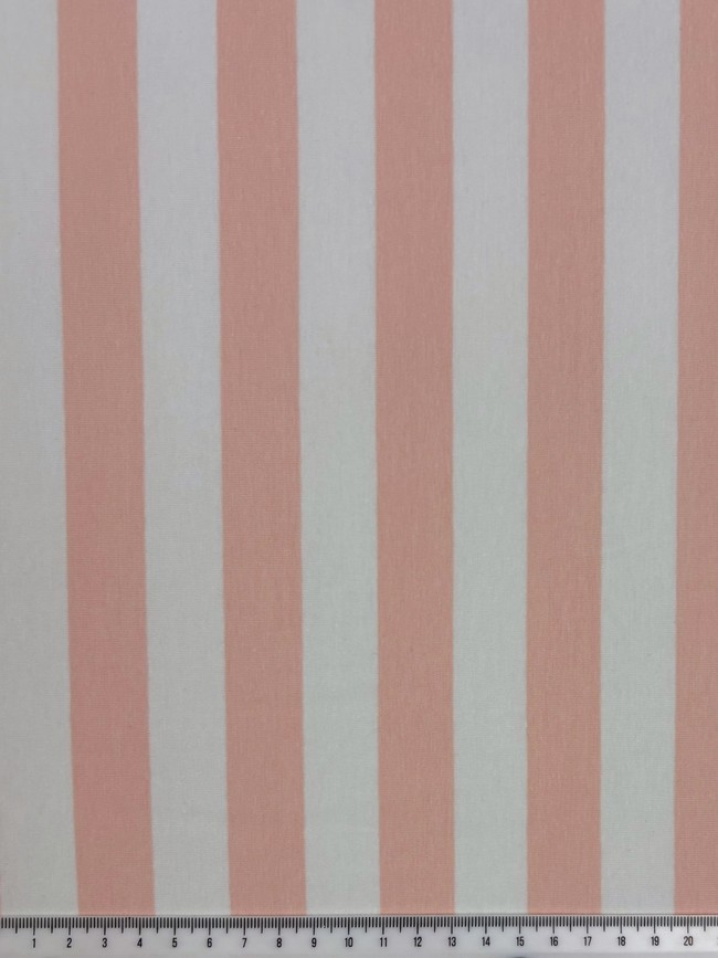 Blush & White Striped Cotton Lycra
