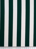 Bottle Green & White Striped Cotton Lycra