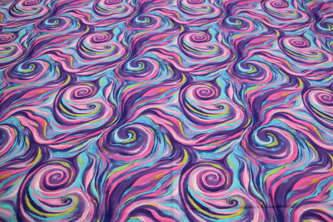 Purple Swirl Sensations (Impressions Collection) Premium Printed Cotton