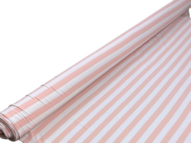 Blush & White Striped Cotton Lycra