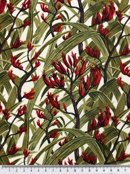 Red Harakeke Printed Kiwiana