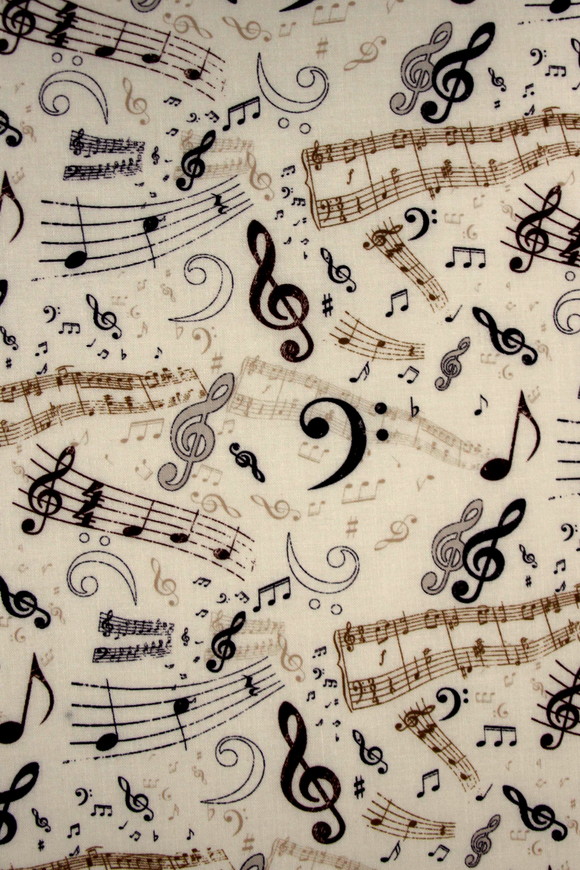 Musical Notes Symphony Printed Cotton