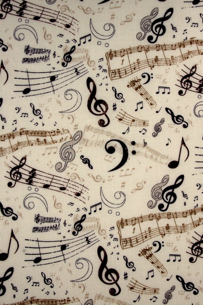 Musical Notes Symphony Printed Cotton