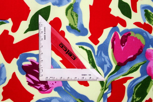 Soft Summer Floral on Lemon Green Printed Rayon