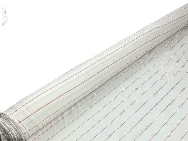 Dusky Pink Stripe on Ivory Cotton Lycra