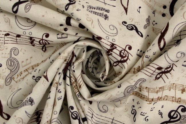 Musical Notes Symphony Printed Cotton