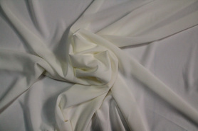 Cream Stretch Chiffon