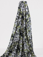 Frangipani on Soft Lichen Green Rayon