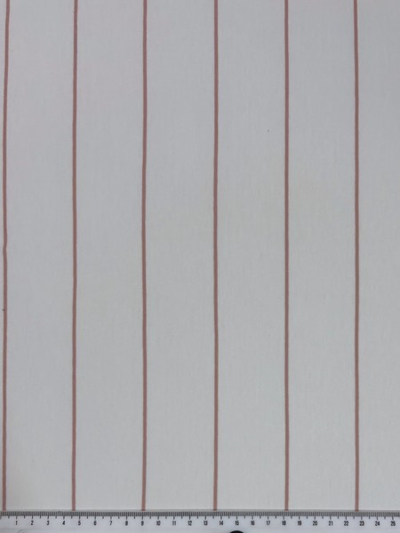 Dusky Pink Stripe on Ivory Cotton Lycra
