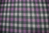 Purple/Black Brushed Checked Houndstooth Reversible Woven
