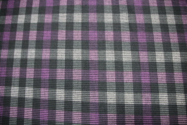 Purple/Black Brushed Checked Houndstooth Reversible Woven