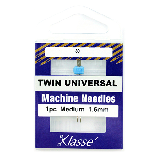 Size 80/1.6mm Twin Universal Machine Needle