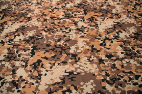 Tans, Browns & Black Splodge Camo Light Drill
