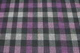 Purple/Black Brushed Checked Houndstooth Reversible Woven