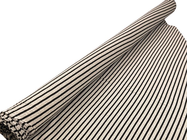 Black & Grey Marle Stripes Cotton Lycra