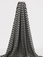 Black & Grey Marle Stripes Cotton Lycra