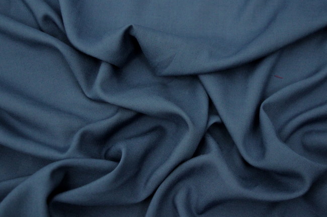 Denim Blue Plain Rayon - Extra Wide