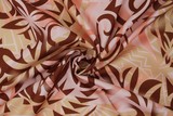 Peach & Brown Tones Pasifika Digital Printed Mini Matt