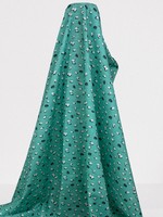 Mini Sheep on Light Teal Green Printed Cotton