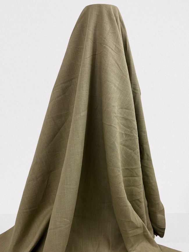 Soft Khaki Green 100% Linen