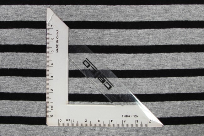 Black & Grey Marle Stripes Cotton Lycra