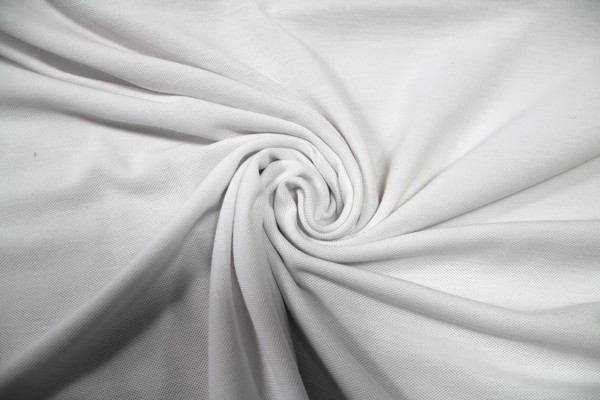 White Lacoste Poly-Cotton Knit