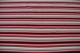 Red, Pink, White & Navy Striped Cotton Lycra