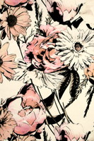 Spring Bouquet Digital Printed Linen/Cotton Blend