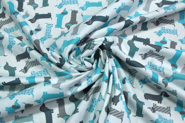 Sausage Dogs Printed Cotton