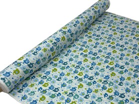 Trunks Up! Baby Elephants Printed Cotton