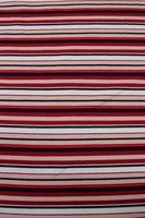Red, Pink, White & Navy Striped Cotton Lycra