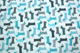 Sausage Dogs Printed Cotton