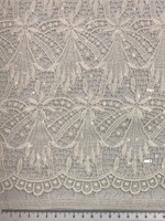 Ivory Floral Teardrop Festoon Guipure Lace