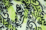 Green Tones Pasifika Digital Printed Mini Matt