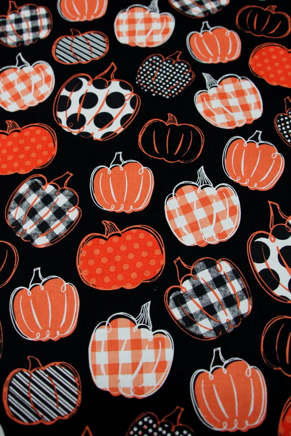 Pumpkin Patch Printed Cotton