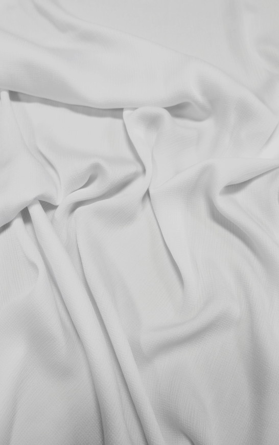 White Pleated Georgette