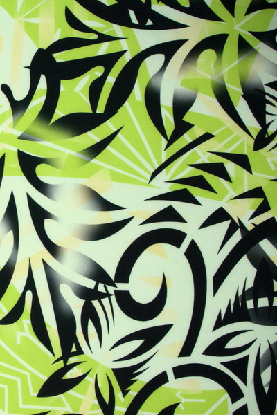 Green Tones Pasifika Digital Printed Mini Matt