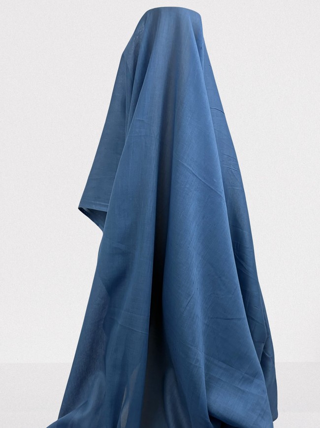 Steel Blue Antique Cotton Voile