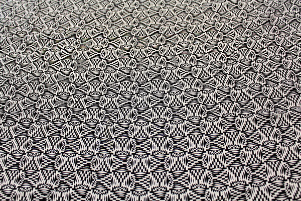 Graphic Black & White "Optical Illusion" Printed Rayon