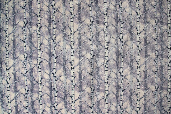 Sparkling Frost Forest Printed Cotton