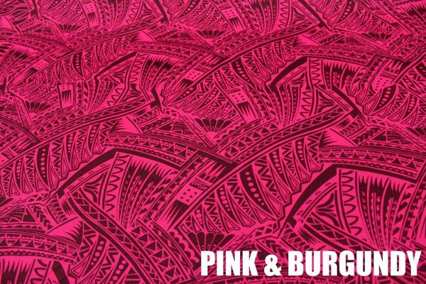 * REMNANT - Pink & Burgundy - Island Printed Knit